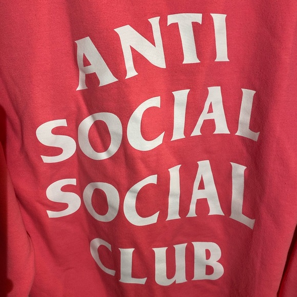 ASSC Light Bright Neon Pink No Drama Hoodie With Brand Logo Size Small - Picture 4 of 6